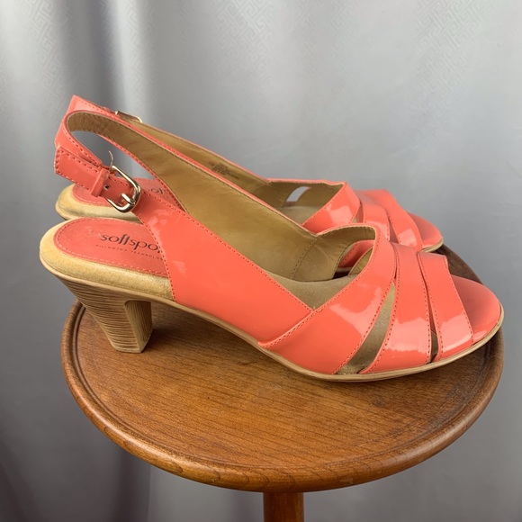 Peach Patent Leather Heels - Picture 3 of 5